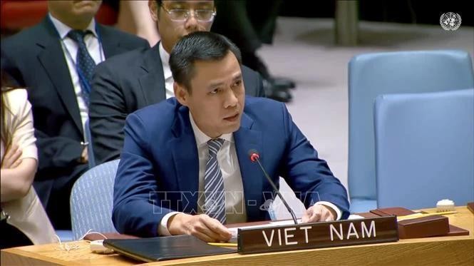 El embajador Dang Hoang Giang, jefe de la misión vietnamita ante las Naciones Unidas. (Fotografía: VNA)