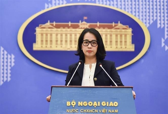 La vocera del Ministerio de Relaciones Exteriores de Vietnam, Pham Thu Hang. (Fotografía: VNA)