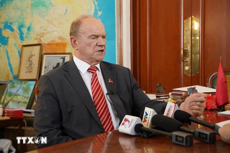 El presidente del Partido Comunista de Rusia, Gennady Zyuganov. (Fotografía: VNA)