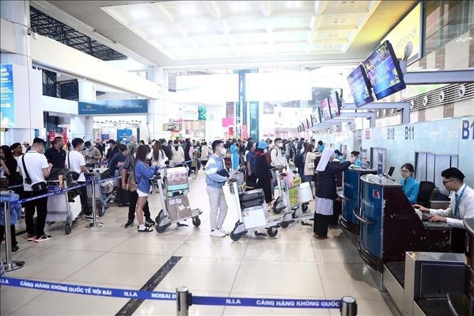 En el Aeropuerto Internacional de Noi Bai. (Fotografía: VNA)