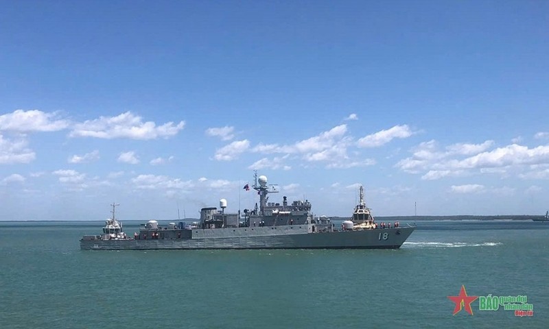 El Buque 18 de la Armada vietnamita llega a Australia para el ejercicio Kakadu 2024. (Fotografía: qdnd.vn)