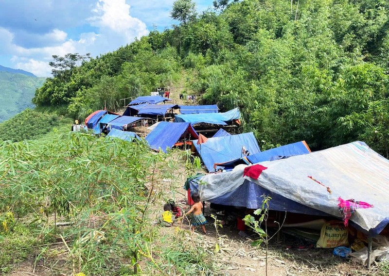 La aldea de Kho Vang está afectada gravemente por el deslizamiento de tierra. (Fotografía: VNA)