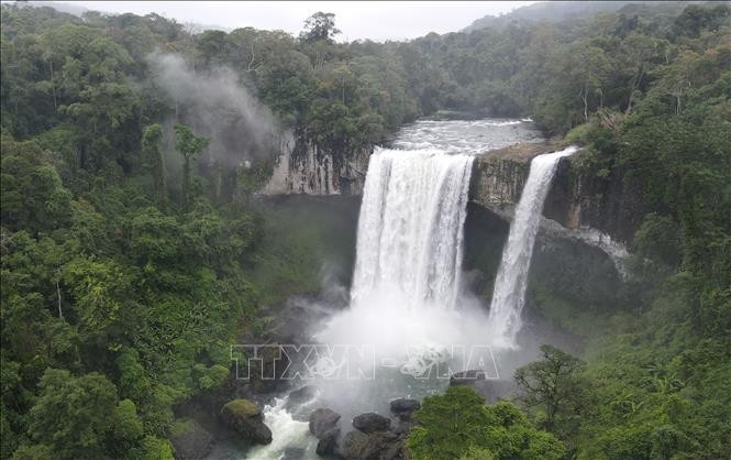 La cascada de Hang En, en el Parque Nacional de Kon Ka Kinh, Vietnam. (Fotografía: VNA)