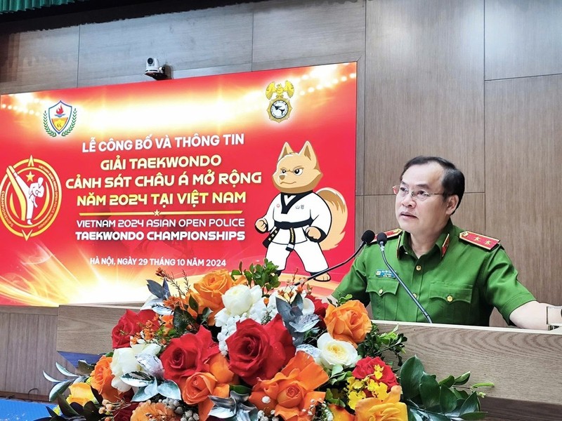 El viceministro de Seguridad Pública de Vietnam Nguyen Van Long habla en el evento. (Fotografía: VNA)