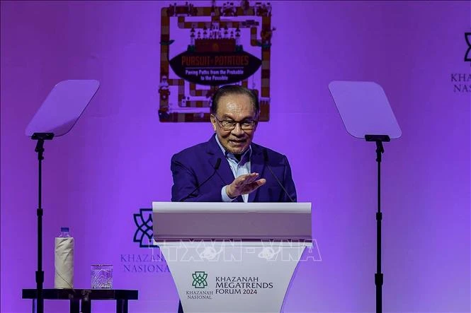 El primer ministro de Malasia, Anwar Ibrahim. (Fotografía: Bernama/VNA)