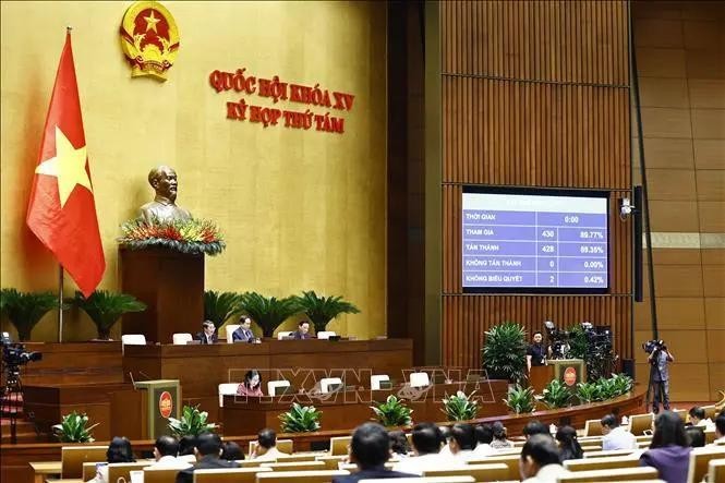 La Asamblea Nacional de Vietnam aprueba la Resolución sobre presupuesto estatal de 2025. (Fotografía: VNA)