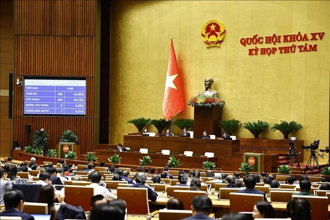 En el octavo período de sesiones de la Asamblea Nacional de Vietnam de la XV Legislatura. (Fotografía: VNA)