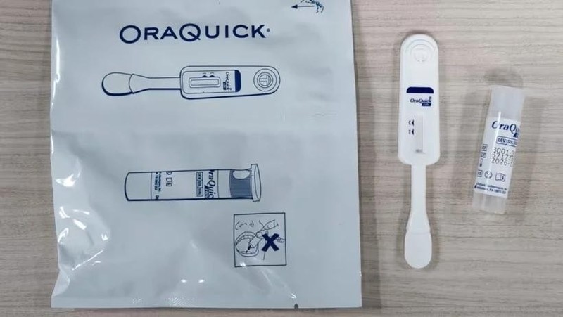 Un kit de autodiagnóstico del VIH. (Fotografía: Ministerio de Salud de Singapur)