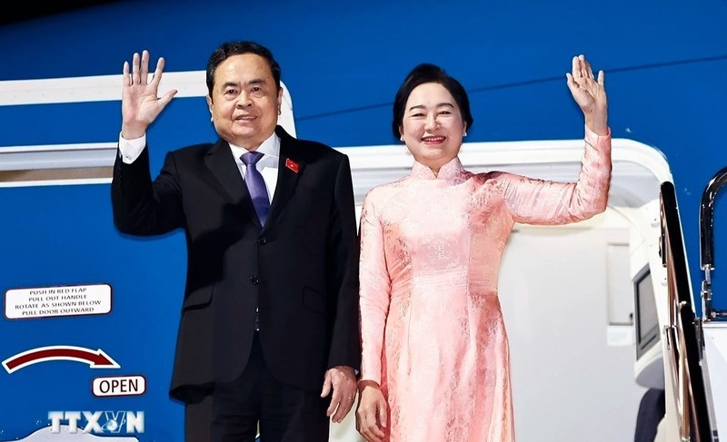 El presidente de la Asamblea Nacional de Vietnam, Tran Thanh Man, llega a Tokio para iniciar una visita oficial a Japón del 3 al 7 del presente mes. (Fotografía: VNA)