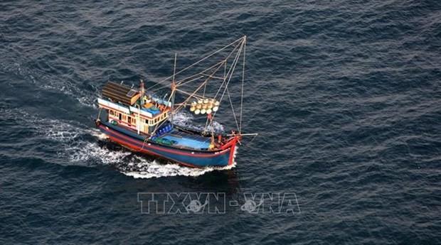 Un barco pesquero en Phu Quoc, provincia de Kien Giang. (Fotografía: VNA)