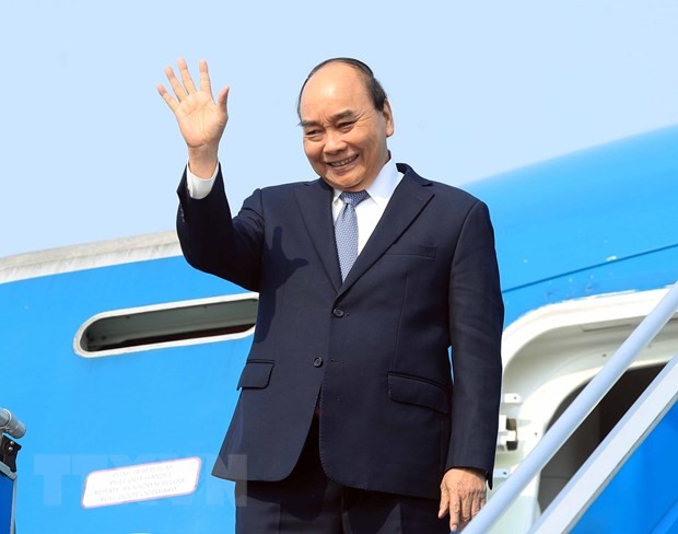El presidente vietnamita Nguyen Xuan Phuc inicia la visita oficial a Indonesia. (Fotografía: VNA)