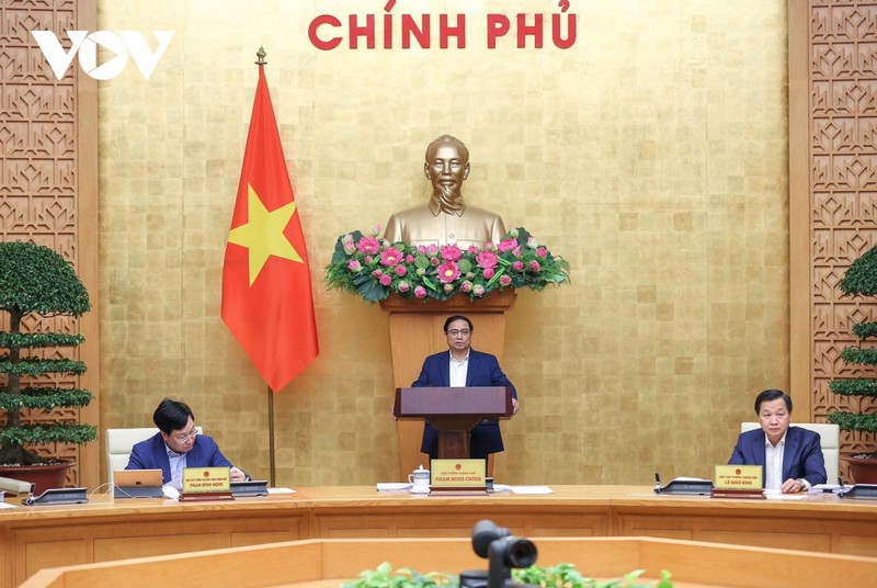 El primer ministro Pham Minh Chinh en el evento. (Fotografía: VOV)