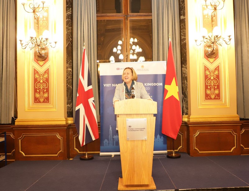 Anne-Marie Trevelyan, ministra de Estado a cargo del Indo-Pacífico, Ministerio de Relaciones Exteriores de Reino Unido. (Fotografía: VNA)