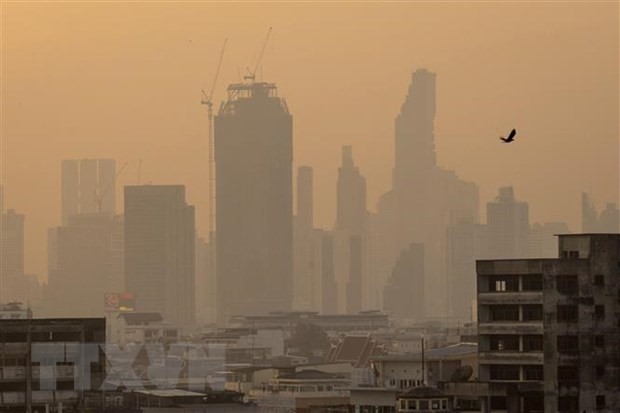 Contaminación del aire en Bangkok, Tailandia, el 27 de enero de 2023. (Fotografía: VNA)