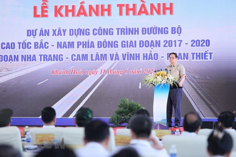 El primer ministro de Vietnam, Pham Minh Chinh, en el acto. (Fotografía: VNA)