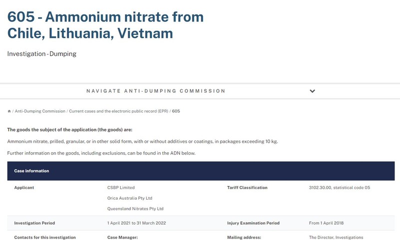 La información sobre el caso se publica en el sitio web de la Comisión Antidumping de Australia. (Fotografía: Vietnam+)