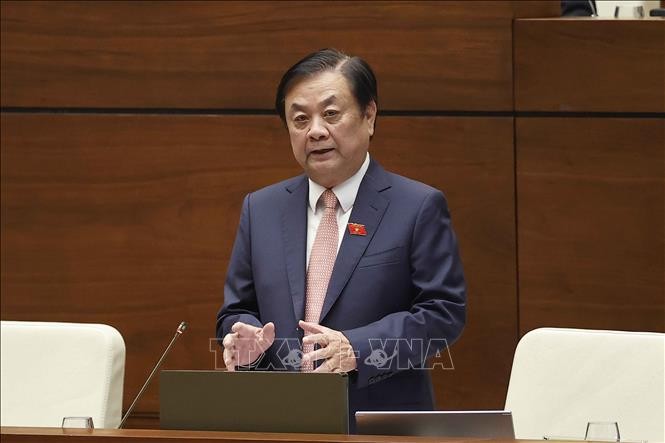 El ministro de Agricultura y Desarrollo Rural, Le Minh Hoan, en la sesión. (Fotografía: VNA)