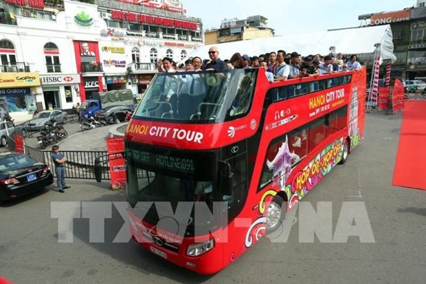 Hanoi ofrece paseos gratuitos en dos pisos durante las vacaciones. (Fotografía: VNA)