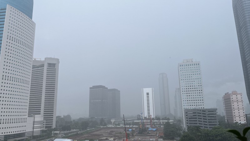 Grave contaminación del aire en la ciudad de Yakarta. (Fotografía: VNA)