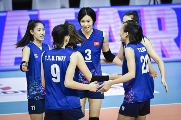 El equipo de voleibol femenino vietnamita. (Fotografía: VTV)