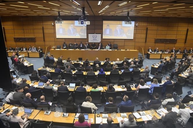 En la reunión ordinaria de la Junta de Gobernadores del Organismo Internacional de Energía Atómica. (Fotografía: VNA)