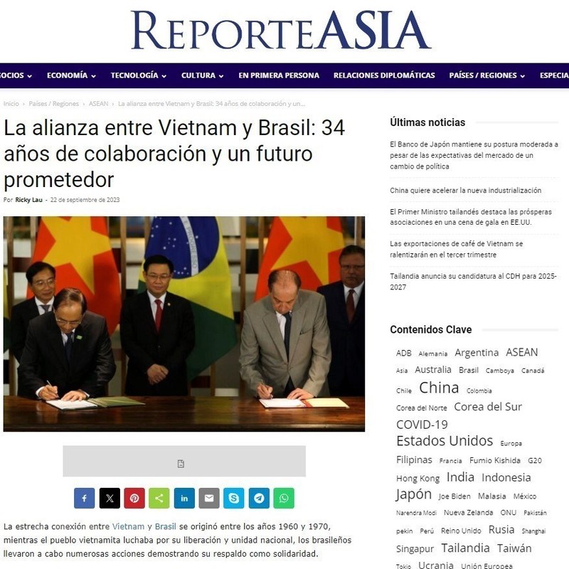 Alianza entre Vietnam y Brasil: 34 años de colaboración y un futuro prometedor