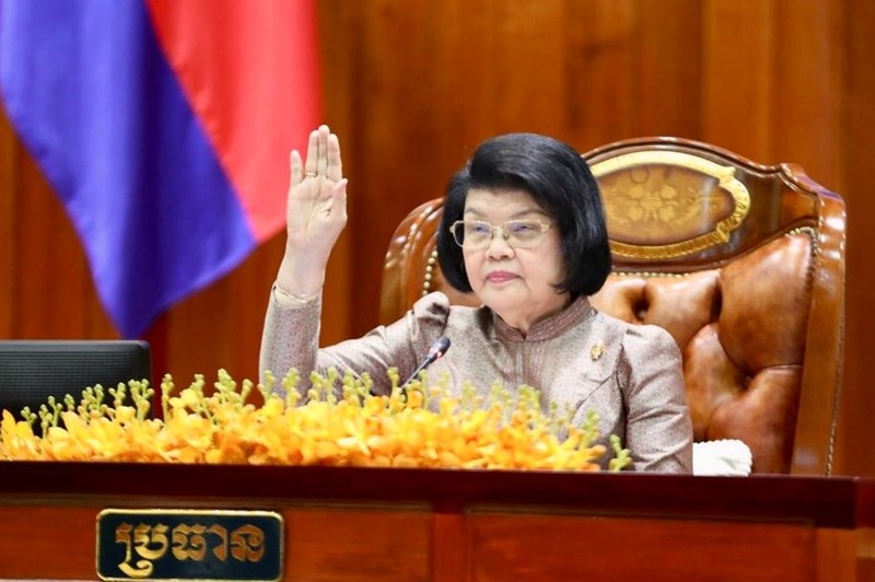 La presidenta de la Asamblea Nacional de Camboya, Samdech Khuon Sudary. (Fotografía: qdnd.vn)