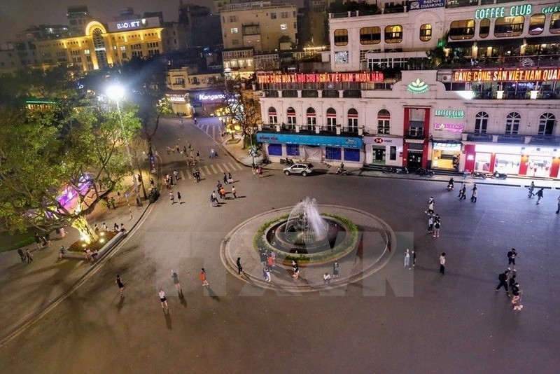 El espacio peatonal en el distrito Hoan Kiem. (Fotografía: VNA)