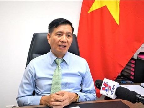 El embajador vietnamita en Malasia, Dinh Ngoc Linh, concede una entrevista a la Agencia Vietnamita de Noticias. (Fotografía: VNA)