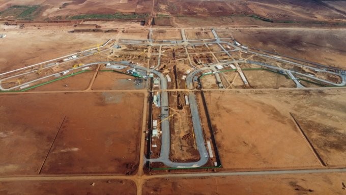 Sitio de construcción de la terminal del aeropuerto de Long Thanh, enero de 2024. (Fotografía: vnexpress.net)
