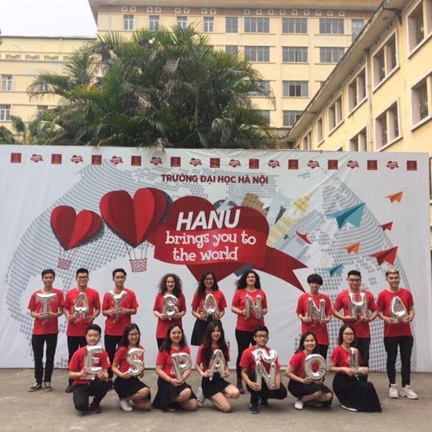 Estudiantes de la Universidad de Hanói. (Fotografía: VNA)