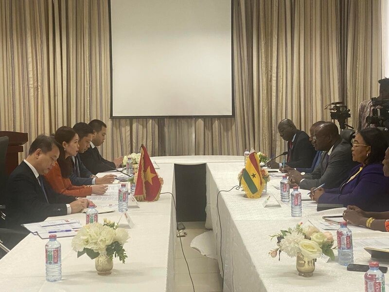 La vicecanciller de Vietnam Nguyen Minh Hang realizó su visita de dos días a Ghana. (Fotografía: Ministerio de Relaciones Exteriores)