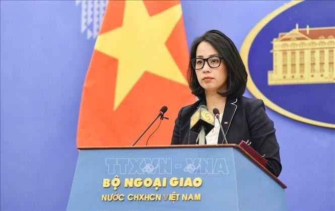 La portavoz de la Cancillería de Vietnam, Pham Thu Hang. (Fotografía: VNA)