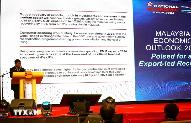El presidente de la Cámara de Comercio e Industria de Malasia, Soh Thian Lai, habló en la inauguración del Foro. (Fotografía: VNA)