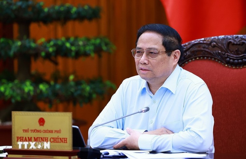 El primer ministro Pham Minh Chinh en el evento. (Fotografía: VNA)