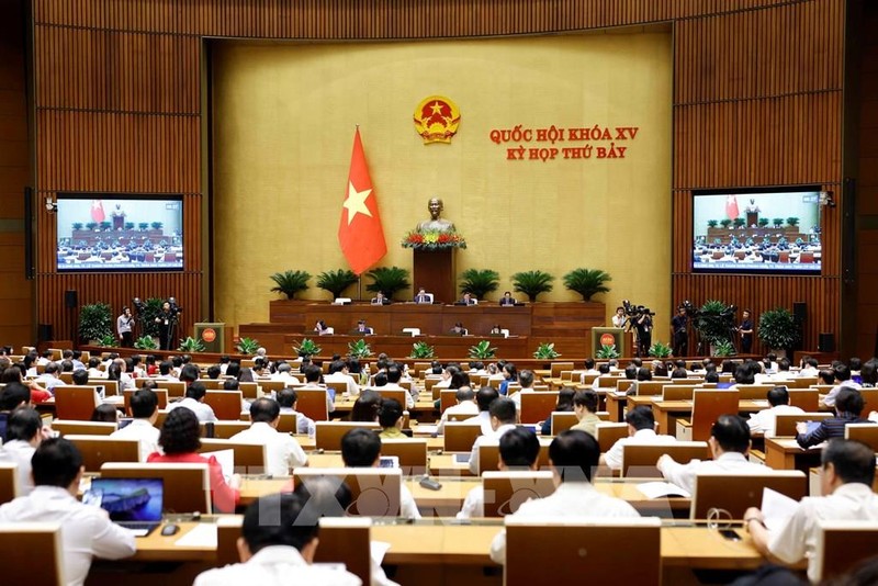 En la sesión de trabajo de la Asamblea Nacional. (Fotografía: VNA)