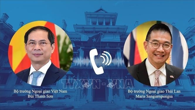 Cancilleres de Vietnam y Tailandia debaten medidas para reforzar cooperación. (Fotografía: VNA)
