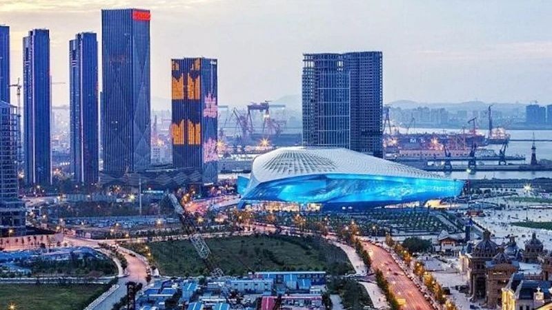 Centro de la Reunión Anual de los Nuevos Campeones del Foro Económico Mundial (FEM) en la ciudad china de Dalian. 