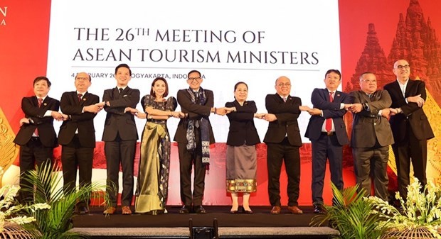 Delegados participantes en la 26 Conferencia Ministerial de Asean (M-ATM) (Fotografía: Centro de Informaciones Turísticas)