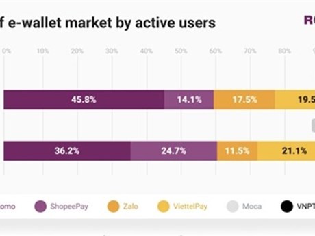 Imágenes que muestran el mercado de billeteras electrónicas por porcentaje de usuarios activos por el Grupo Robocash. (Fotografía: cortesía del Grupo Robocash)