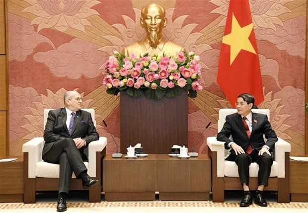 El vicepresidente de la Asamblea Nacional de Vietnam, Nguyen Duc Hai (derecha), y el ministro polaco de Relaciones Exteriores, Zbigniew Rau (Foto: VNA)