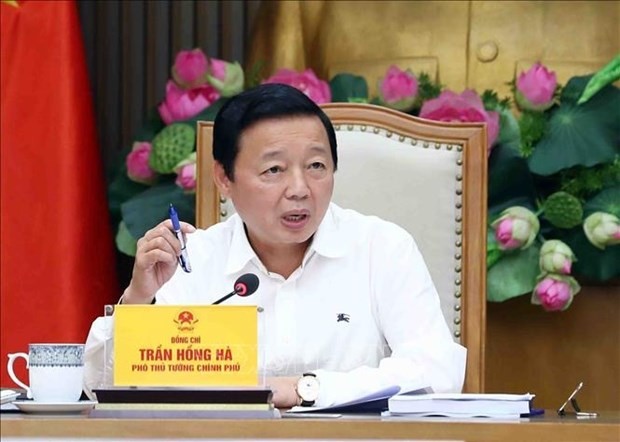 El viceprimer ministro vietnamita Tran Hong Ha interviene en la cita (Foto: VNA)