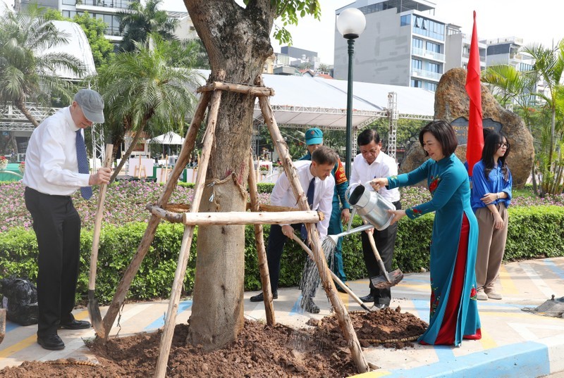 Diplomáticos extranjeros plantan "Árboles de amistad" en Hanói
