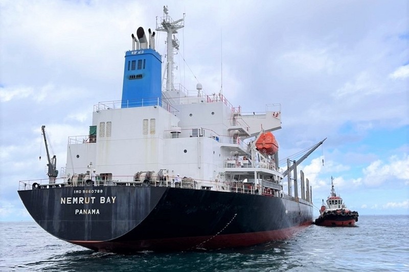El barco Nemrut Bay, de nacionalidad panameña, (Foto:VNA)