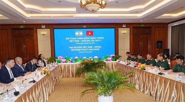 El segundo Diálogo de Política de Defensa Vietnam-Israel, efectuado en junio de 2022 en Hanoi (Foto: VNA)