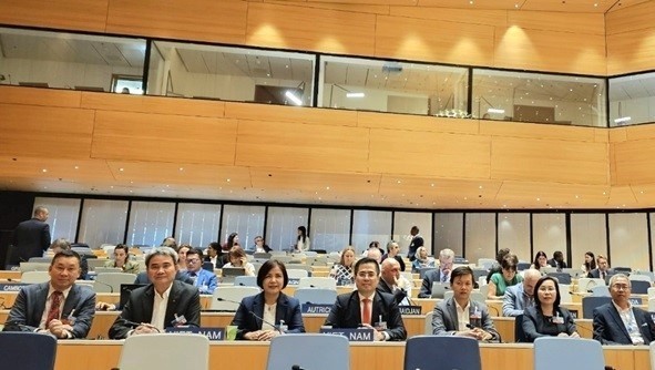 La delegación vietnamita asistió a la Asamblea General de la OMPI de 2023 (Foto: Ministerio de Ciencia y Tecnología)