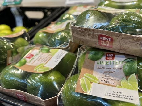 El limón vietnamita está presente en un supermercado alemán. (Foto: VNA)