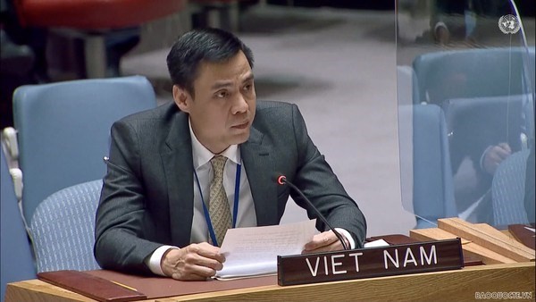 El embajador y jefe de la delegación permanente de Vietnam ante las Naciones Unidas (ONU), Dang Hoang Giang (Foto: VNA)