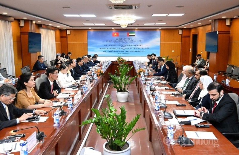 En la sesión plenaria de la quinta reunión del Comité Intergubernamental entre Vietnam y EAU (Foto: congthuong.vn)