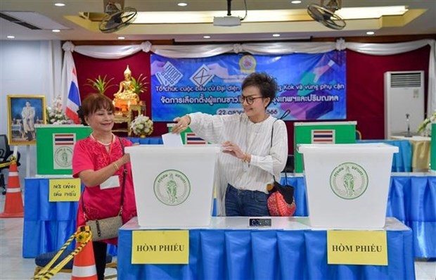 Vietnamitas expatriados en Bangkok votan para elegir representantes de élite para la asociación. (Foto :VNA)